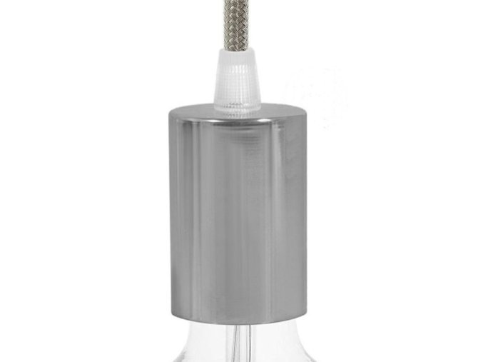 Objímka Metalická E27 STŘÍBRNÁ