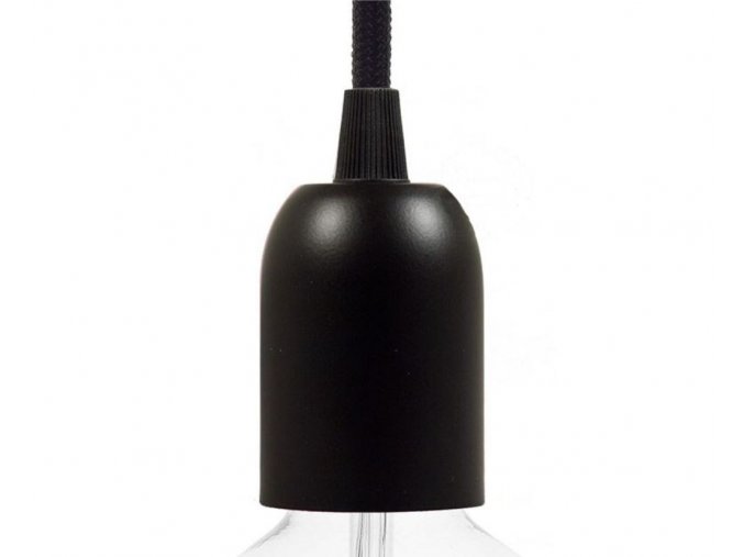 KOVOVÁ OBJÍMKA E27 - ČERNÁ