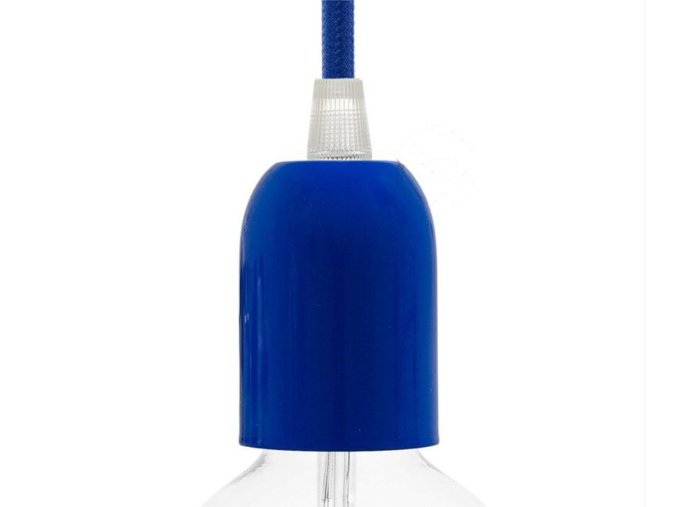 KOVOVÁ OBJÍMKA E27 - MODRÁ