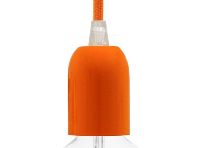 KOVOVÁ OBJÍMKA E27 - ORANŽOVÁ