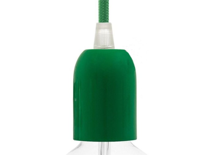 KOVOVÁ OBJÍMKA E27 - ZELENÁ