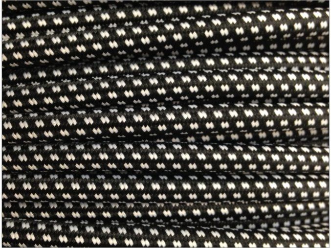 Textilní kabel 2 x 0,75mm černo-bílý  CUBE