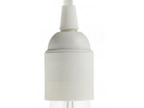 Plastová objímka bílá E 27