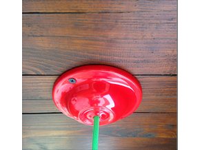 Keramický baldachýn červený