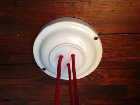 Keramický baldachýn na 3 kabely bílý