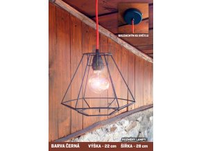 Závěsné Svítidlo DIAMANT - ČERNÉ