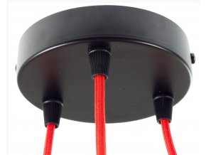 Baldachýn kulatý černý  na 3 kabely