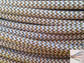 UTP internetový kabel , CIKCAK béžová - bílá