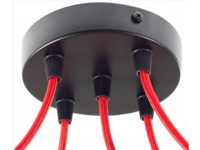 Baldachýn kulatý černý na 5 kabelů