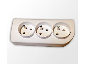3-zásuvka - bílá