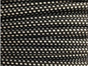 Textilní kabel 2 x 0,75mm černo-bílý  CUBE