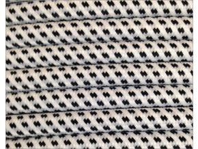 Textilní kabel 2 x 0,75mm bílo černý CUBE
