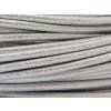 Textilní kabel 2 x 0,75mm kovová stříbrná