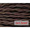 splétaný hnědý 3 x 1,5mm