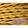 splétaný starozlatá 3 x 1,5mm
