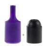 Silikonový návlek s plastovou objímkou E27   - FIALOVÝ