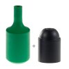 Silikonový návlek s plastovou objímkou E27   - ZELENÁ