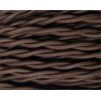 Textilní kabel SPLÉTANÝ 2 X 0,75MM HNĚDÝ