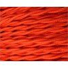 Textilní kabel SPLÉTANÝ 2 X 0,75MM ORANŽOVÝ