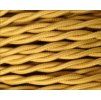 textilní kabel splétaný 2 x 0,75mm, barva strozlatá