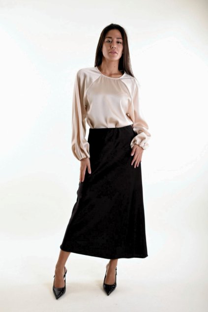 MYASTREET MIDI SATÉNOVÁ SUKNĚ