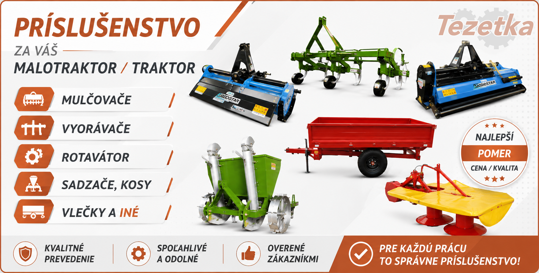 Príslušenstvo za malotraktor traktor