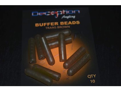 Buffer beads Trans Brown Qty 10