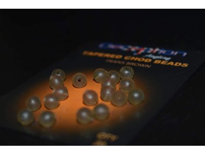 Tapered Chod Beads Trans Brown 6mm Qty20