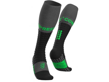 ski touring full socks black green t1
