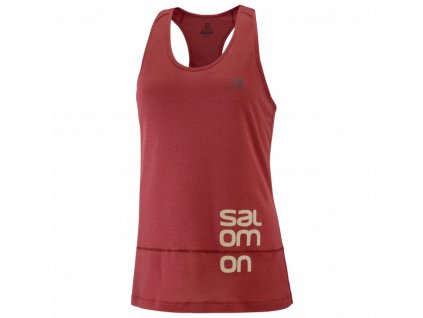 salomon womens cross run graphic tank tank top