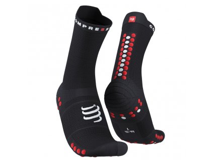 pro racing socks v4 0 run high black red t2
