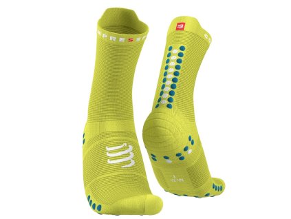 pro racing socks v4 0 run high primrose fjord blue t2