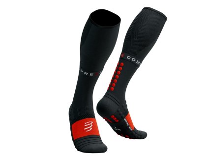 COMPRESSPORT FULL SOCKS WINTER RUN BLACK/HIGH RISK RED