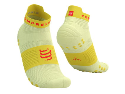RACING SOCKS V4.0 RUN LOW, ELF YELLOW FLUO RED