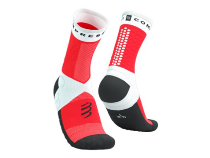 COMPRESSPORT Ultra Trail Socks V2.0 WHITE/FLUO RED