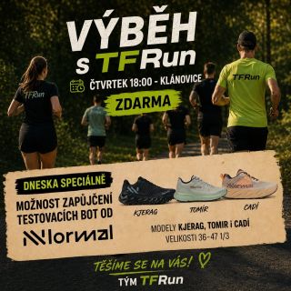Čtvrteční výběhy! 🏃🏽‍➡️ . . . Přidej se k nám na výběh! 📅Každý čtvrtek 🕕 18h 🗺️ Prodejna TFRun - Slavětínská 1072/68,...
