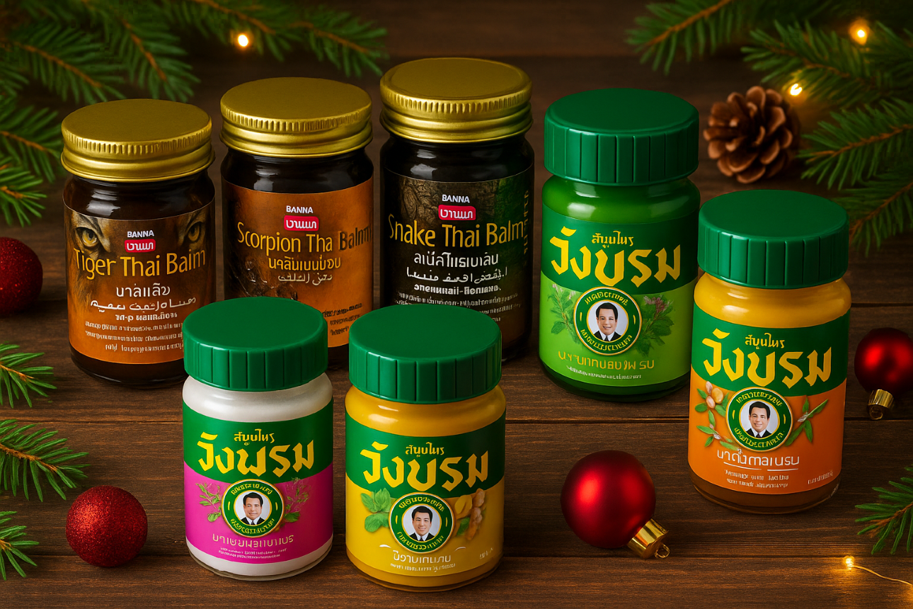 Tradiční thajské balzámy – tipy na vánoční dárky pro babičku, pro dědu a pro rodiče.