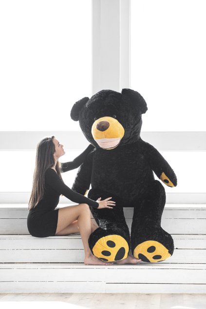 Velký plyšový medvěd 200 cm USA - ČERNÝ