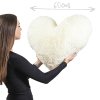 Plyšové srdce 60 cm BÍLÉ