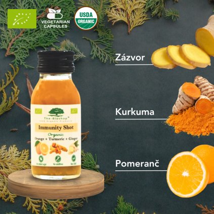 Immunity Shot (Zázvor, Kurkuma, Pomeranč)