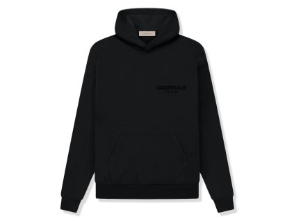 Fear Of God Essentials Black Hoodie SS22 Crepslocker Front
