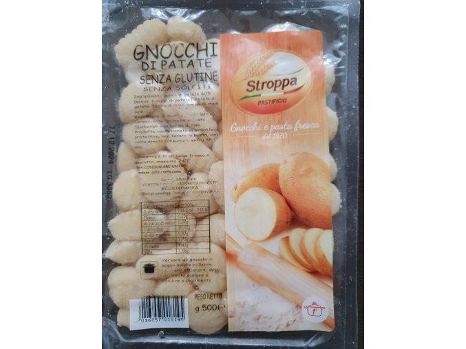 BRAMBOROVÉ GNOCCHI - GNOCCHI DI PATATE SENZA GLUTINE (500 g)