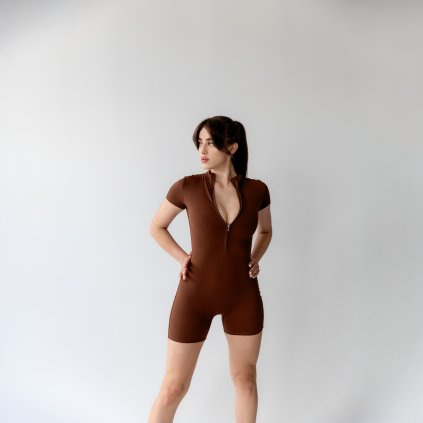 Overal Naked Short hnedý – pohľad spredu | BOVI Store