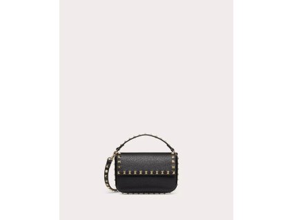 ROCKSTUD GRAINY CALFSKIN POUCH