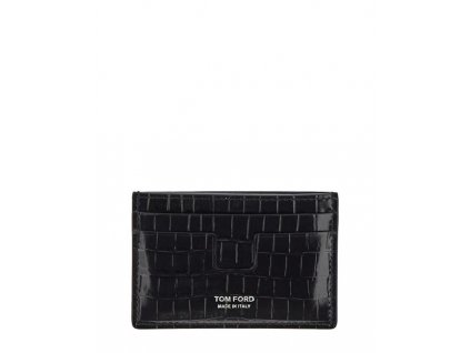 tom ford Shiny Crocoddile Leather Cardholder