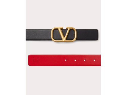 REVERSIBLE VLOGO SIGNATURE BELT IN GLOSSY CALFSKIN 30 MM (4)