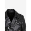 tom ford Black Smooth Grain Asymmetric Leather Biker Jacket