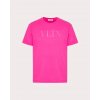 COTTON CREWNECK T SHIRT WITH VLTN PRINT