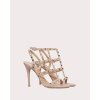 ROCKSTUD CALFSKIN ANKLE STRAP SANDAL 100 MM