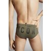 uomo dsquared2 icon swim briefs verde militare costumi